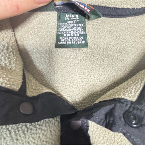 Vintage LL Bean Polartec Fleece 1/4 Snap Pullover Jacket XL Reg Sage Green - Picture 4 of 7